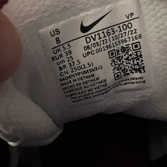 New - Nike Women’s Air Penny 2 “Rosewood” - White and Rosewood  -size 8 Not worn - Picture 8 of 8